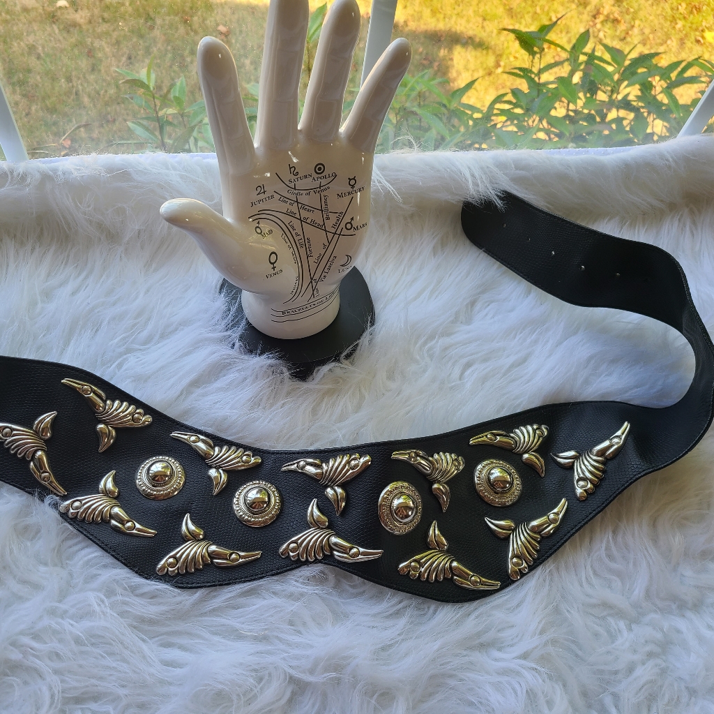 Bird Faux Leather Belt